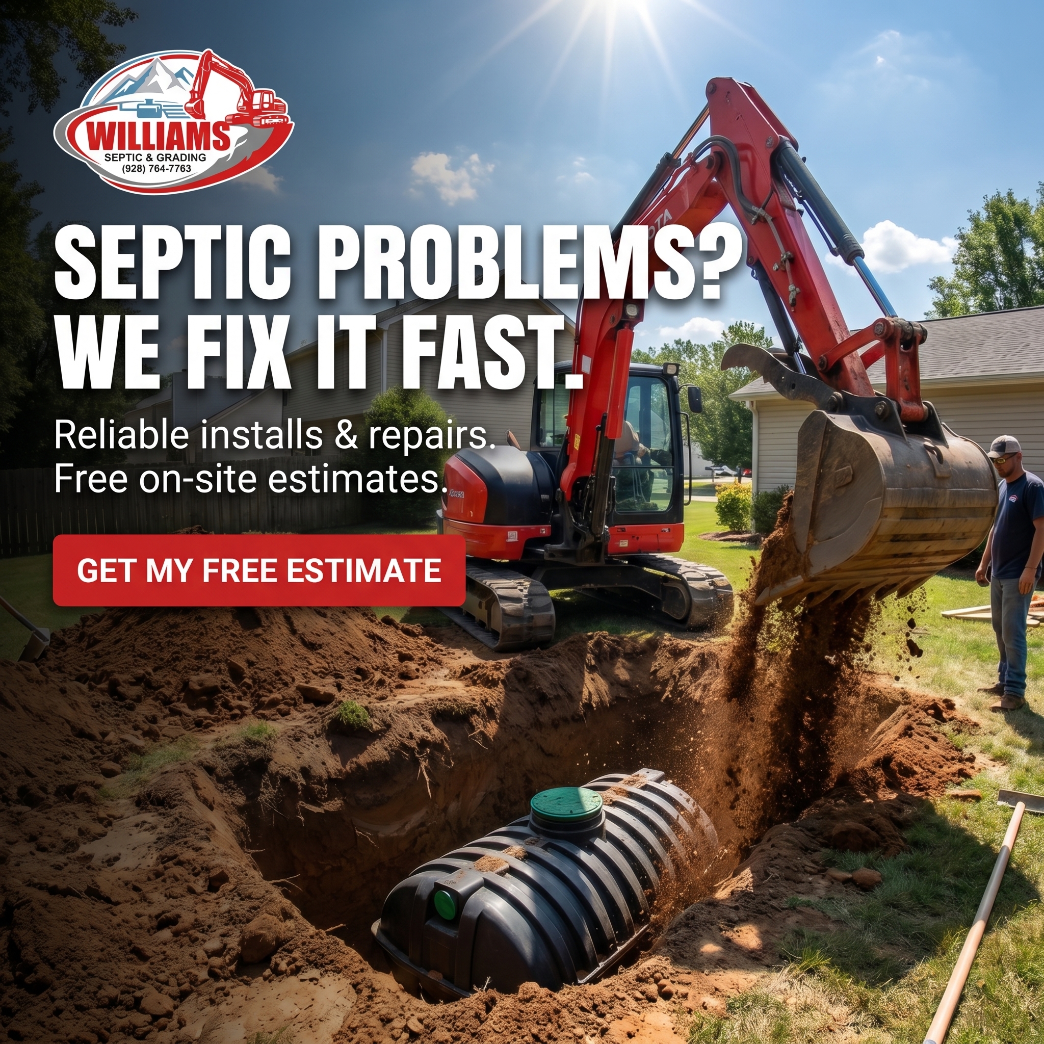 Williams Septic & Grading ad creative