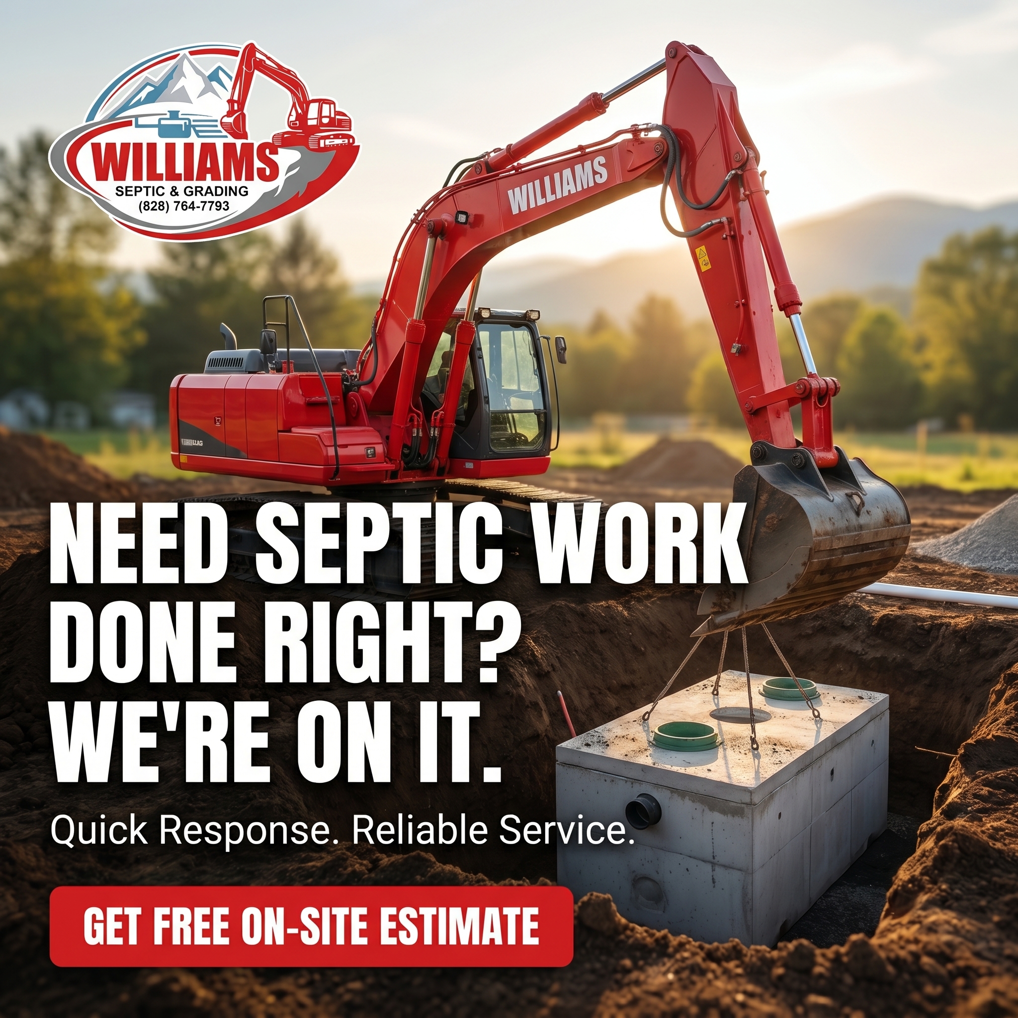 Williams Septic & Grading ad creative