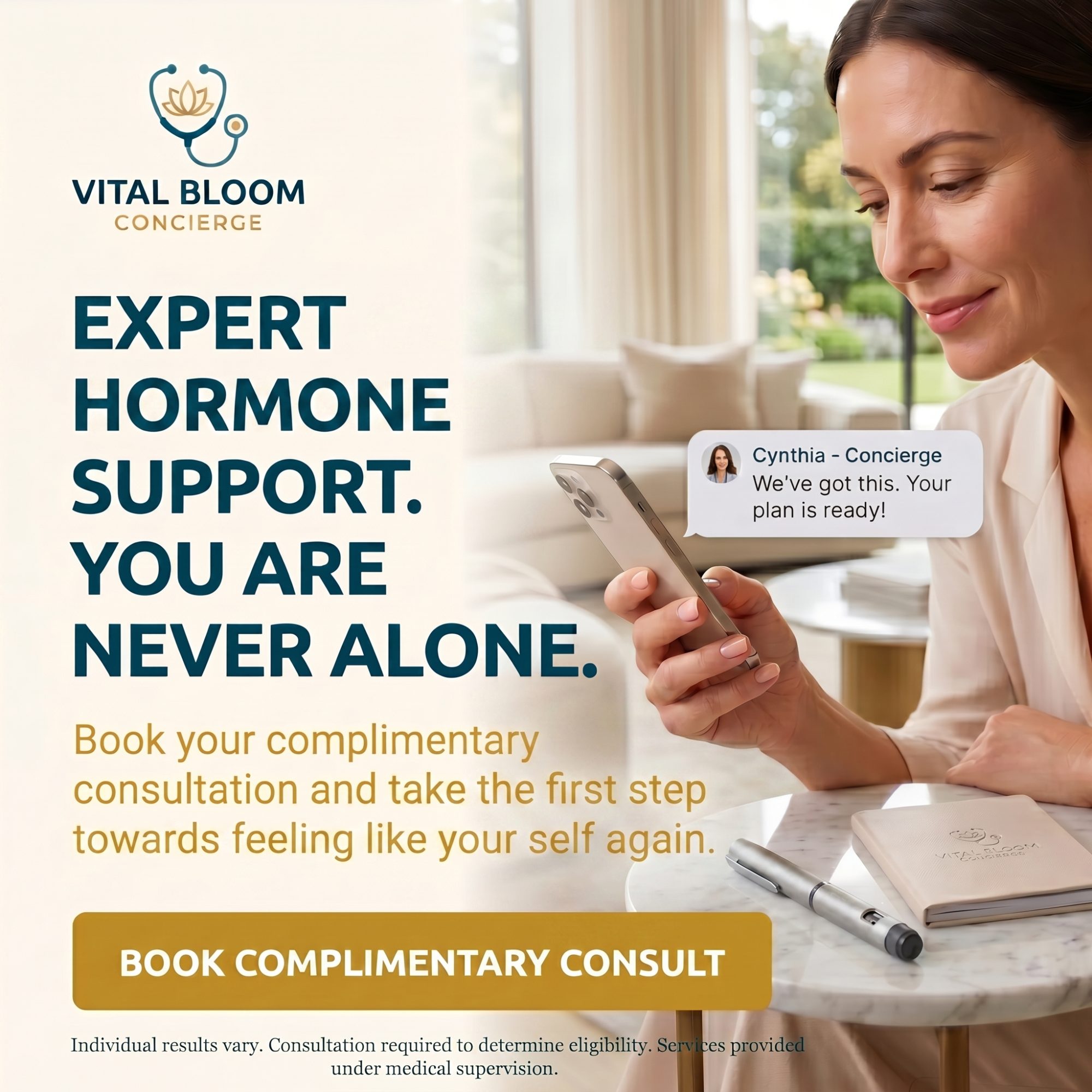 Vital Bloom Concierge ad creative