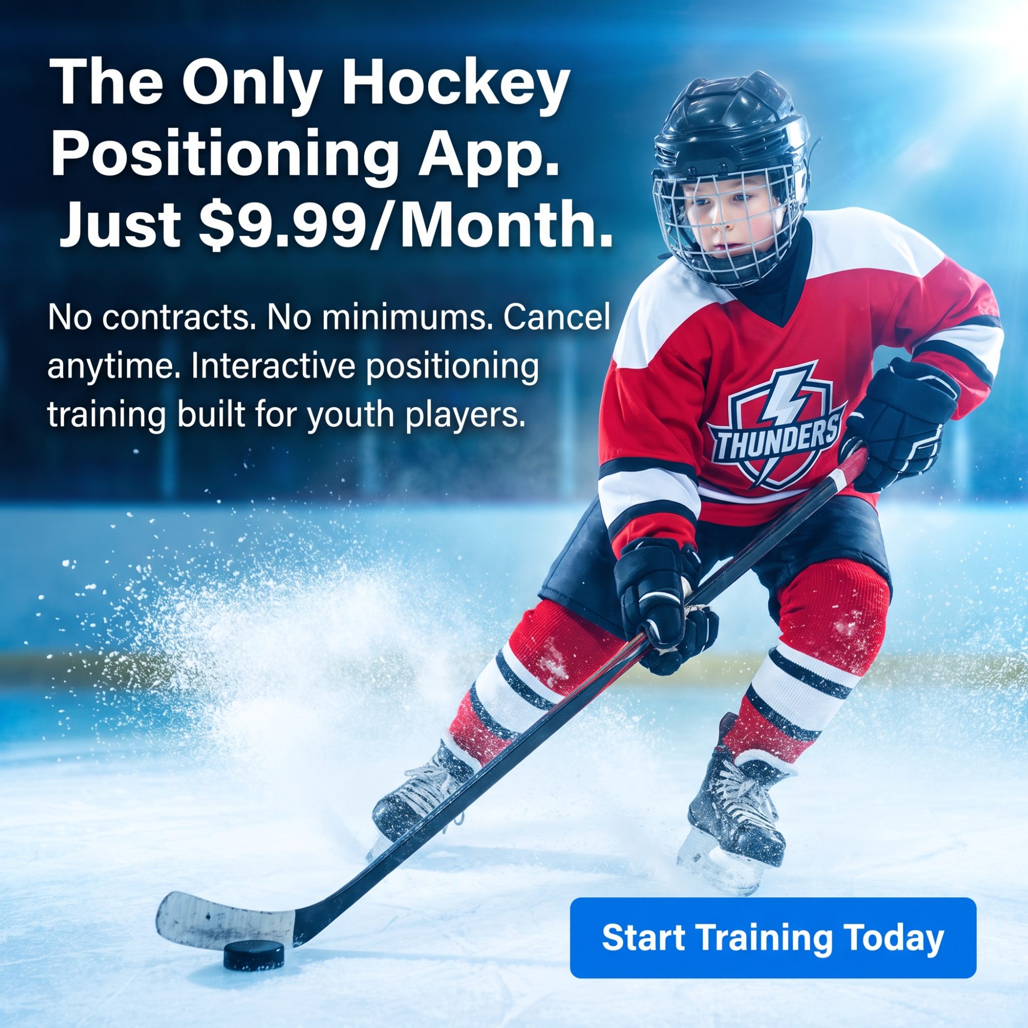 Hockey Positioning ad creative