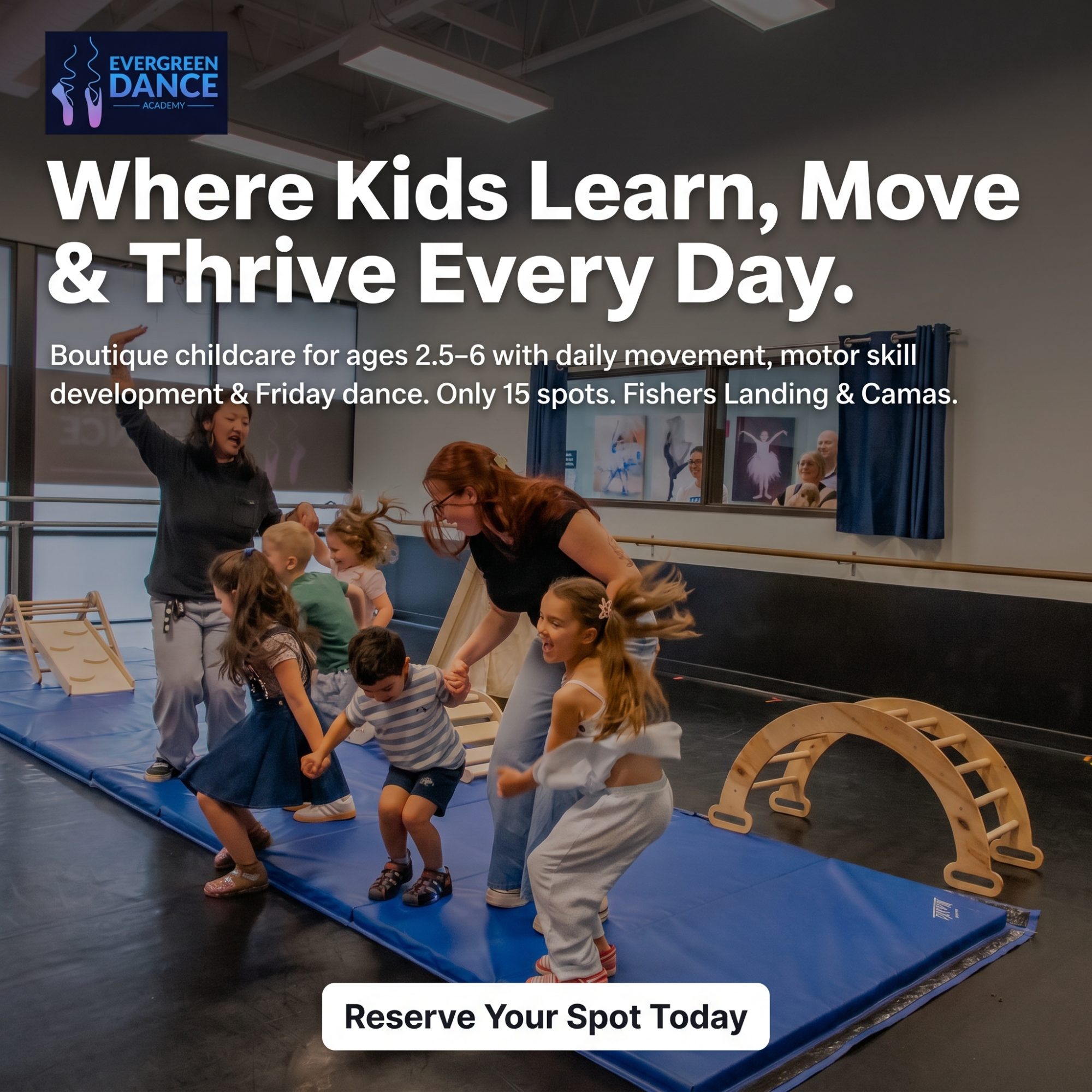 Evergreen Dance Academy - EDA Child Care ad creative